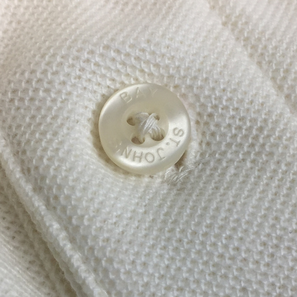 Mens Performance Pique Polo Shirt Ivory Size XXL - Picture 4 of 8